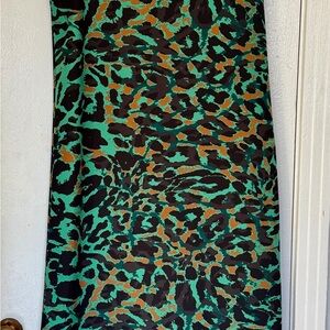 Chico's Green and Brown Animal Print Dress